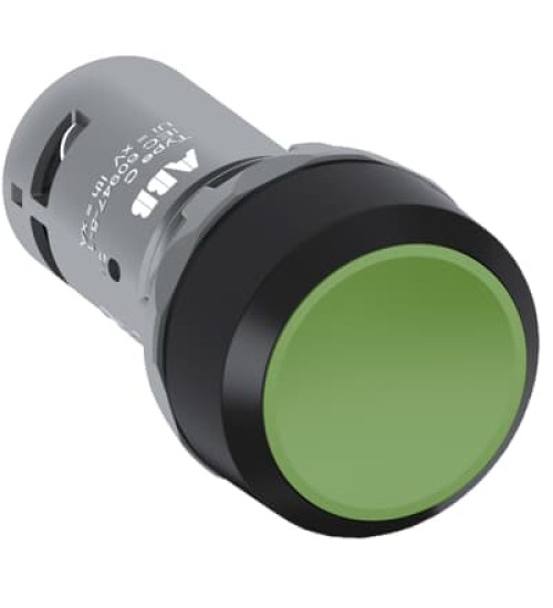 1SFA619101R1052 - Flush Head, Maintained, Non-illuminated flush pushbutton CP2-10G-02, Green, 2NC, 300V - ABB
