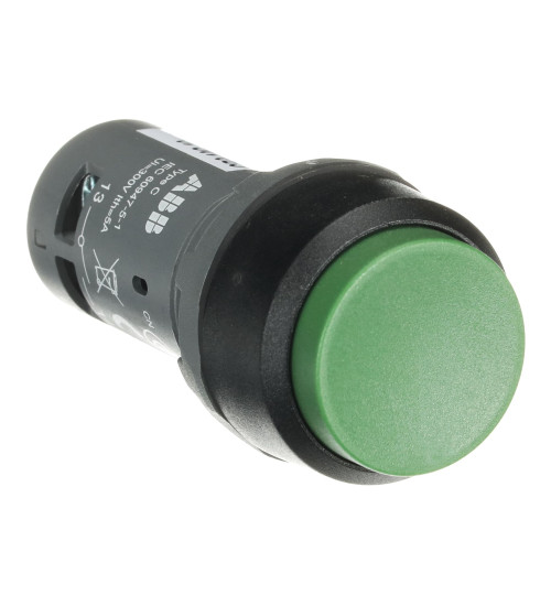 1SFA619102R1012 - Extended Head, Momentary, Non-illuminated extended pushbutton CP3-10G-10, Green, 1NO, 300V - ABB