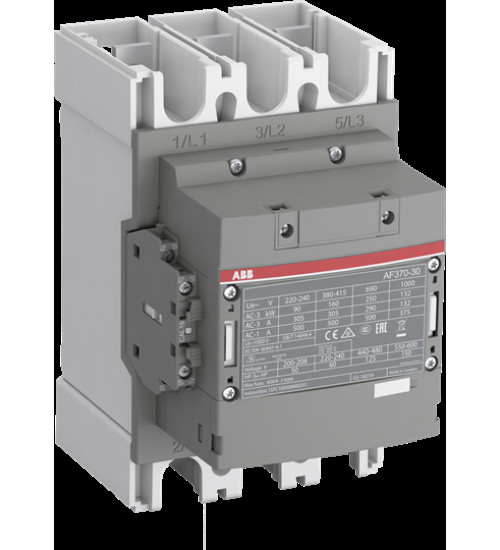 1SFL607002R1211 - AF370-30-11 48-130Vac/dc 3P 370A 1NO+1NC  Power Contactor - ABB
