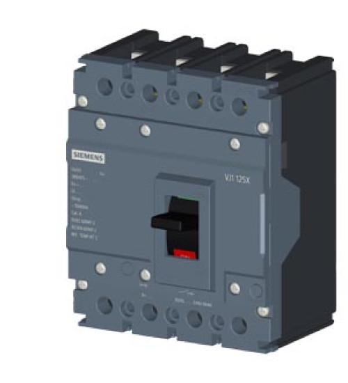 3VJ1092-0EA42-0AA0 - MCCB 25 A, 4 Pole, 10 kA, Fixed O/L & Fixed S/C Settings, Thermal Magnetic Trip Unit (FTFM) - Siemens | Electrihub