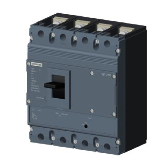 3VJ1225-5EB42-0AA0 - MCCB 250 A, 4 Pole, 36 kA, Adjustable O/L & Fixed S/C Settings, Thermal Magnetic Trip Unit (ATFM) - Siemens | Electrihub