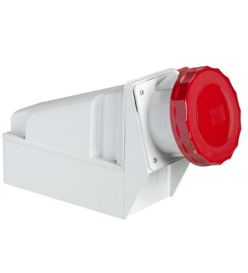 81183 - PratiKa industrial socket - 63 A - 3P + N + E - 380...415 V AC - IP67 - Schneider Electric