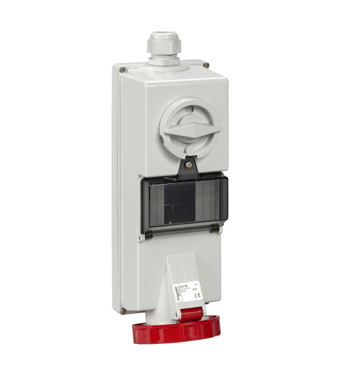 83795 - Isoblock interlocked socket AC 32 A AC 3P + E AC 380...415 V AC AC IP65 AC wall AC Schneider Electric