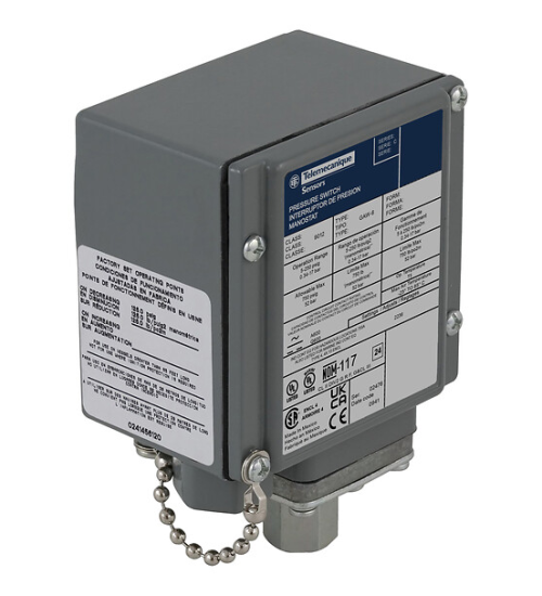 9012GAW22 - Pressure switch 9012G, adjustable scale, 2 thresholds, 1.0 to 40 PSIG - Telemecanique Sensors