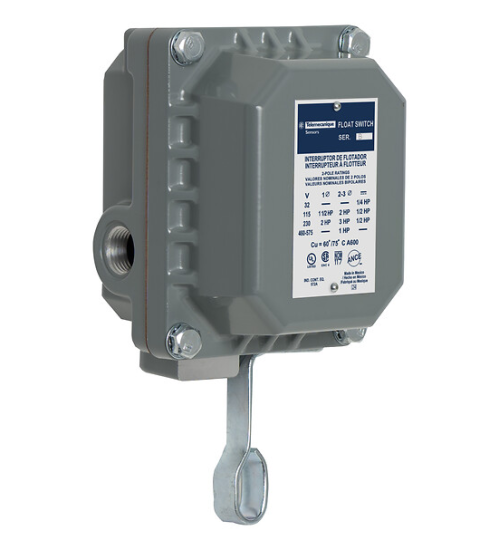 9036DW31C - Float switch, Pumptrol, open tank, NEMA 4, pedestal mounted, 2 NC DPST DB contacts - Telemecanique Sensors
