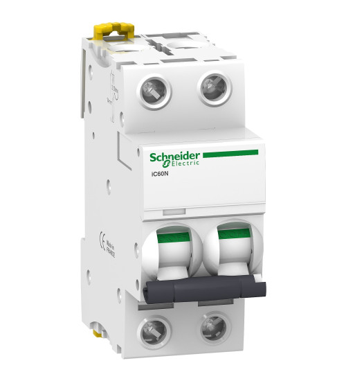 A9F74202 - iC60N - miniature circuit breaker - 2P - 2A - C curve AC Schneider Electric
