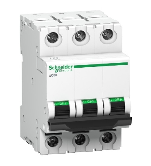 A9N3P10B - miniature circuit breaker - xC60 - 3 Poles - 10A - B curve AC Schneider Electric