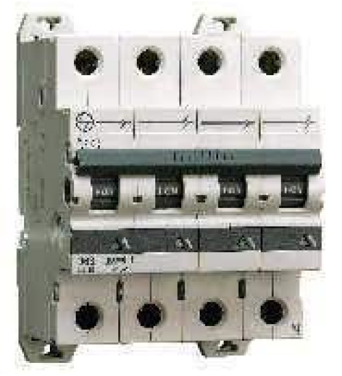 AU10Q40203C - 20A 4P 10kA Curve-C Exora MCB - L&T