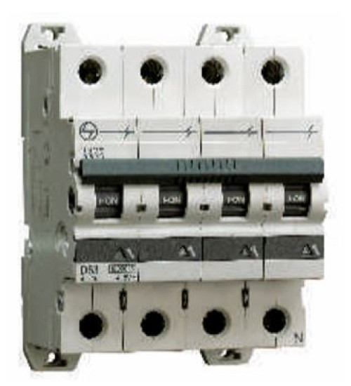 AU10ST0253C - 25A 3P+N 10kA Curve-C Exora MCB - L&T