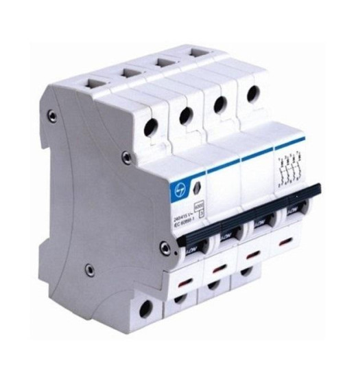 BA40100C - 10A 4P 6kA Curve-C Exora MCB - L&T
