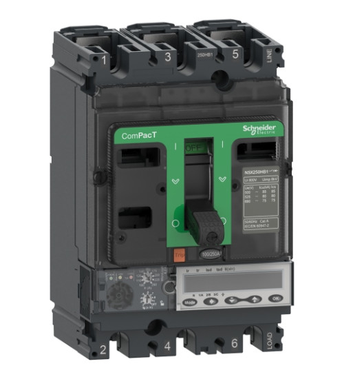 C10H36E100 - NSX100H 70kA AC 3P3D 100A 6.2E | Schneider Electric