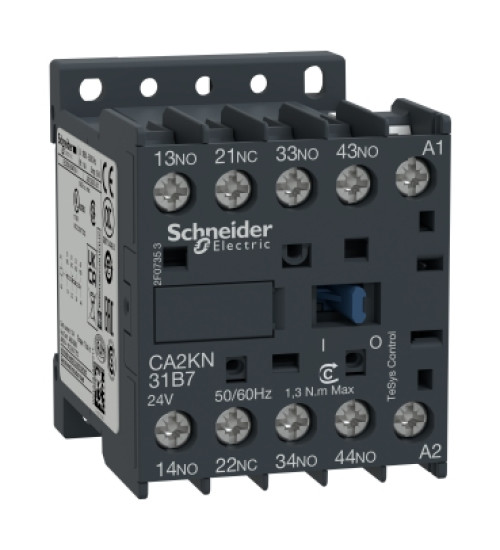 CA2KN31P7 - TeSys K control relay - 3 NO + 1 NC - <= 690 V - 230 V AC coil - Schneider Electric
