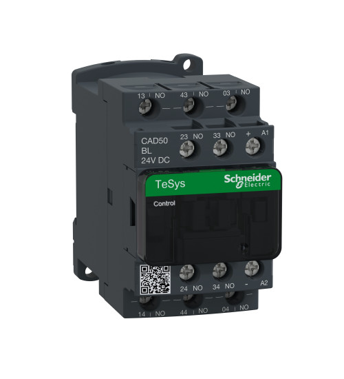 CAD50BL - TeSys D control relay - 5 NO - <= 690 V - 24 V DC low consumption coil - Schneider Electric