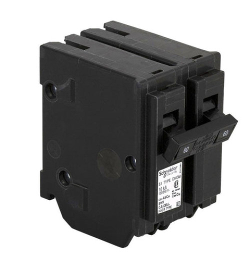 CHOM260 - Mini circuit breaker, Homeline Canadian, 60A, 2 pole, 120/240VAC, 10kA AIR, standard type, plug in, UL | Schneider Electric