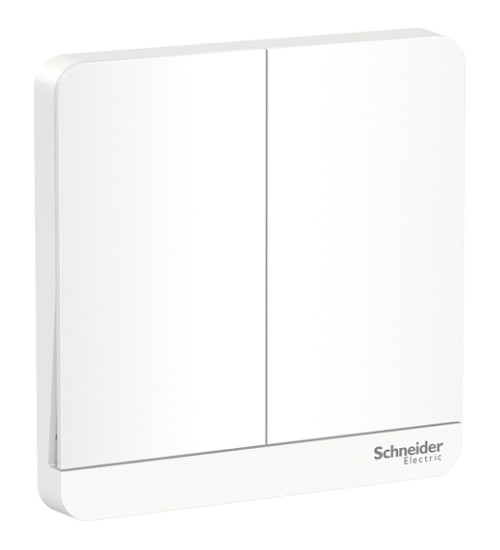 E8332L1LED_WE_G8 - 16AX 250V 2 Gang 1 Way Switch with LED Indicator | Schneider Electric