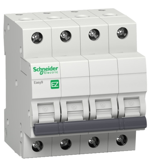 Schneider Electric Easy-9 32A 6kA Four Pole C Curve MCB, EZ9F76432