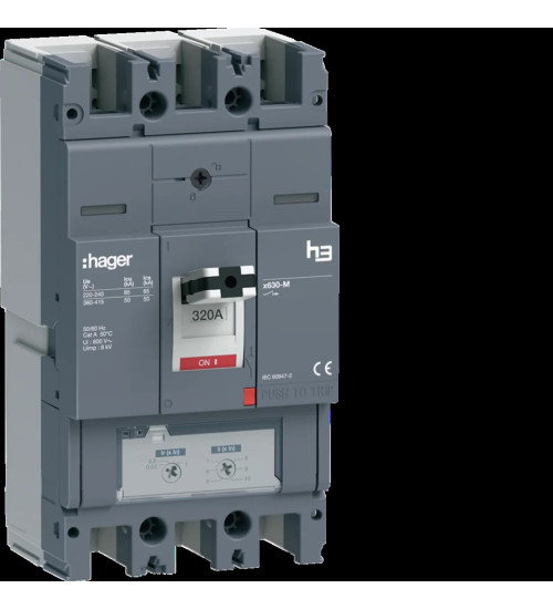 4P 400A 50kA Type-h3+ microprocessor LSI release For Frame-P630 MCCB