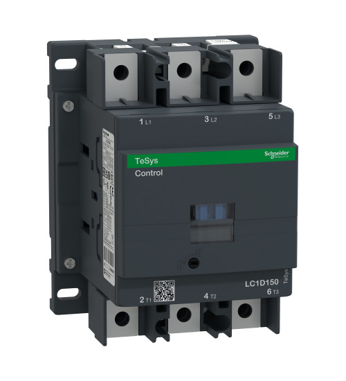 LC1D1506G7 - TeSys D contactor - 3P (3NO) - AC - 3 - <=440V150A - 120V AC 50/60Hz coil - Schneider Electric