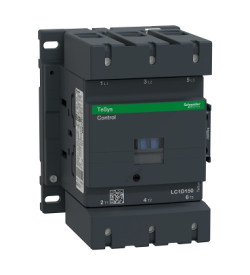 LC1D150B7 - TeSys D contactor AC 3P(3 NO) AC AC-3 AC <= 440 V 150 A - 24 V AC 50/60 Hz coil - Schneider Electric