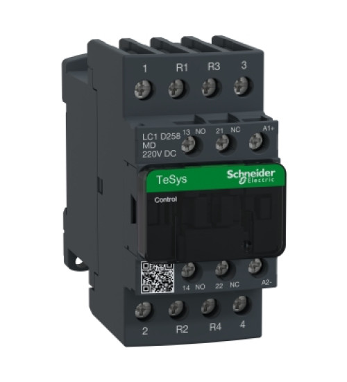 LC1D258MD - TeSys D contactor - 4P (2NO+2NC) - AC - 1 - <=440V40A - 220VDC coil - Schneider Electric