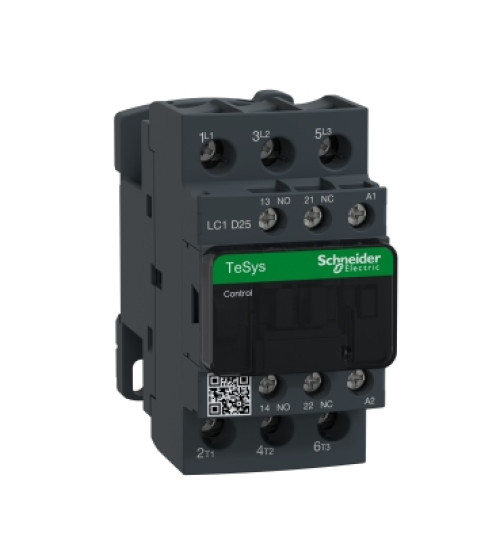 LC1D25G7 - TeSys D contactor - 3P (3NO) - AC - 3 - <=440V25A - 120V AC coil - Schneider Electric