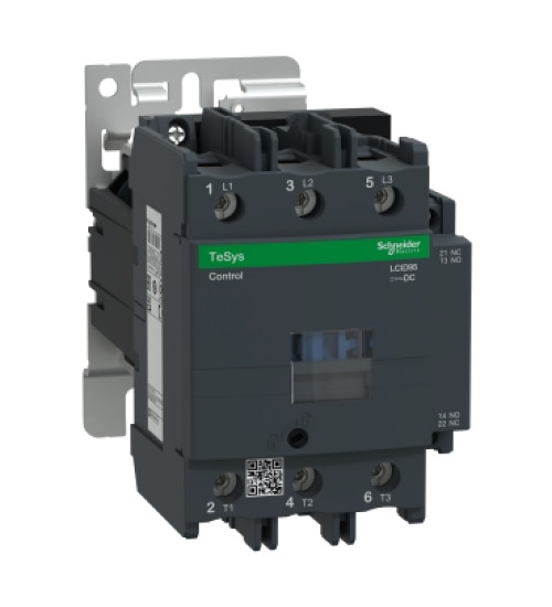 Schneider Electric TeSys Deca 95A 45kW 1NO+1NC Three Pole Power Contactor, LC1D95BD, Coil Voltage: 24 VAC