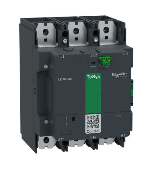 LC1G800KUEN - High power contactor, TeSys Giga, 3 pole (3NO), AC-3 <=440V 800A, standard version, 100...250V wide band AC/DC coil AC Schneider Electric