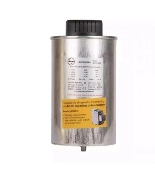 LTBCH333M2 - 33.1kVAr, 525V, 3Ph, Heavy duty Resin Filled Box Type Capacitor - L&T