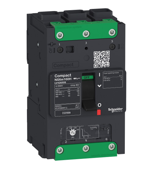LV426403 - circuit breaker Compact NSXm40A 3P 50kA at 380/415V(IEC)EverLink lug - Schneider Electric