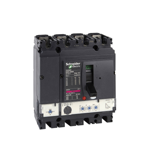 LV429800 - circuit breaker Compact NSX100H, 70kA at 415V AC, Micrologic2.2 trip unit 100A, 4 Poles 4d - Schneider Electric