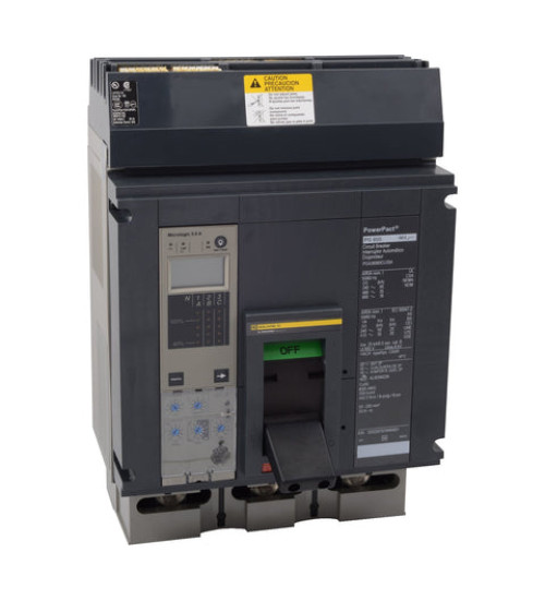 Square D PGA36060CU33A - Circuit breaker, PowerPacT P, 600A, 3 pole, 600VAC, 18kA, I - Line, Micrologic 5.0, 100%, ABC | Schneider Electric