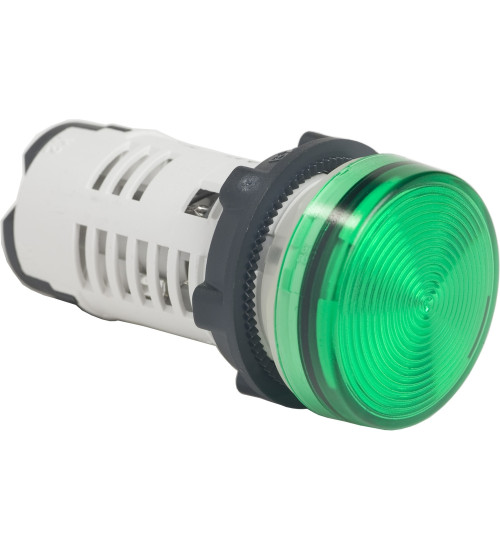 XB7EV03GPN - Monolithic pilot light, Harmony XB5N XB7N, plastic, green, 22mm, LED, 120V AC DC AC Schneider Electric