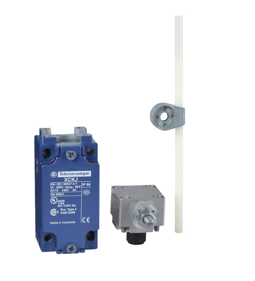 XCKJ10559D - Limit switch, XC Standard, XCKJ, thermoplastic round rod lever 6 mm, 1NC+1 NO, snap, M12 - Telemecanique Sensors