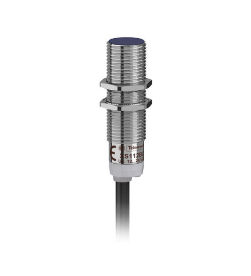 XS112B3PAL5 - inductive sensor XS1 M12, L37mm, brass, Sn4mm, 12.24VDC, cable 5 m - Telemecanique Sensors