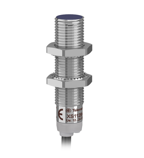 XS112BHNAL2 - inductive sensor XS1 M12, L49mm, brass, Sn4mm, 12.24VDC, cable 2m - Telemecanique Sensors