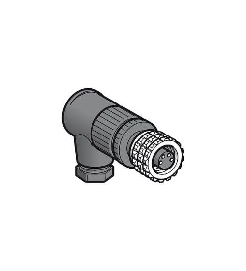 XZCC8FCM40V - Female, M8, 4 pin, elbowed connector, cable gland M9.5 x 1 - Telemecanique Sensors