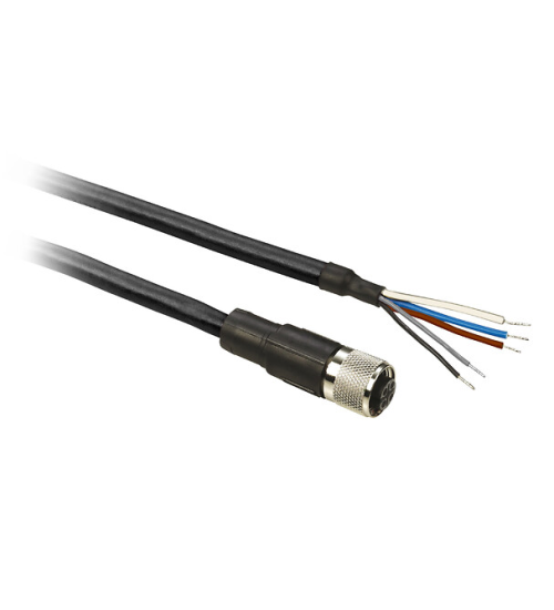 XZCP11V12L10 - Pre wired connectors XZ, straight female, M12, 5 pins, cable PUR 10 m - Telemecanique Sensors