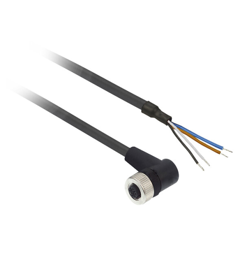 XZCP1241L15 - Pre wired connectors XZ, elbowed female, M12, 4 pins, cable PUR 15 m - Telemecanique Sensors