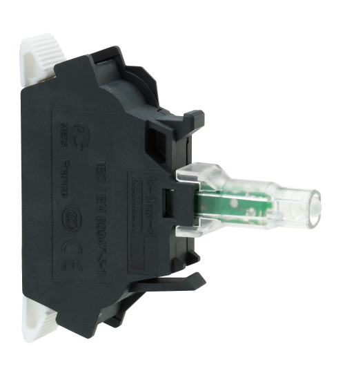 ZBVG3N - Green, light block with screw clamp terminal connection intergal LED 110V indicating lamp | Schneider Electric